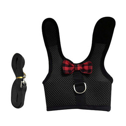Rabbit Harness and Leash Set for Bunny-Black