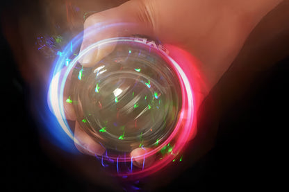 LED Wrist Ball Trainer Auto-Start Wrist Strengthener Gyroscopic Forearm Exerciser Gyro Ball for Strengthen Arms Muscles Wrist-Red