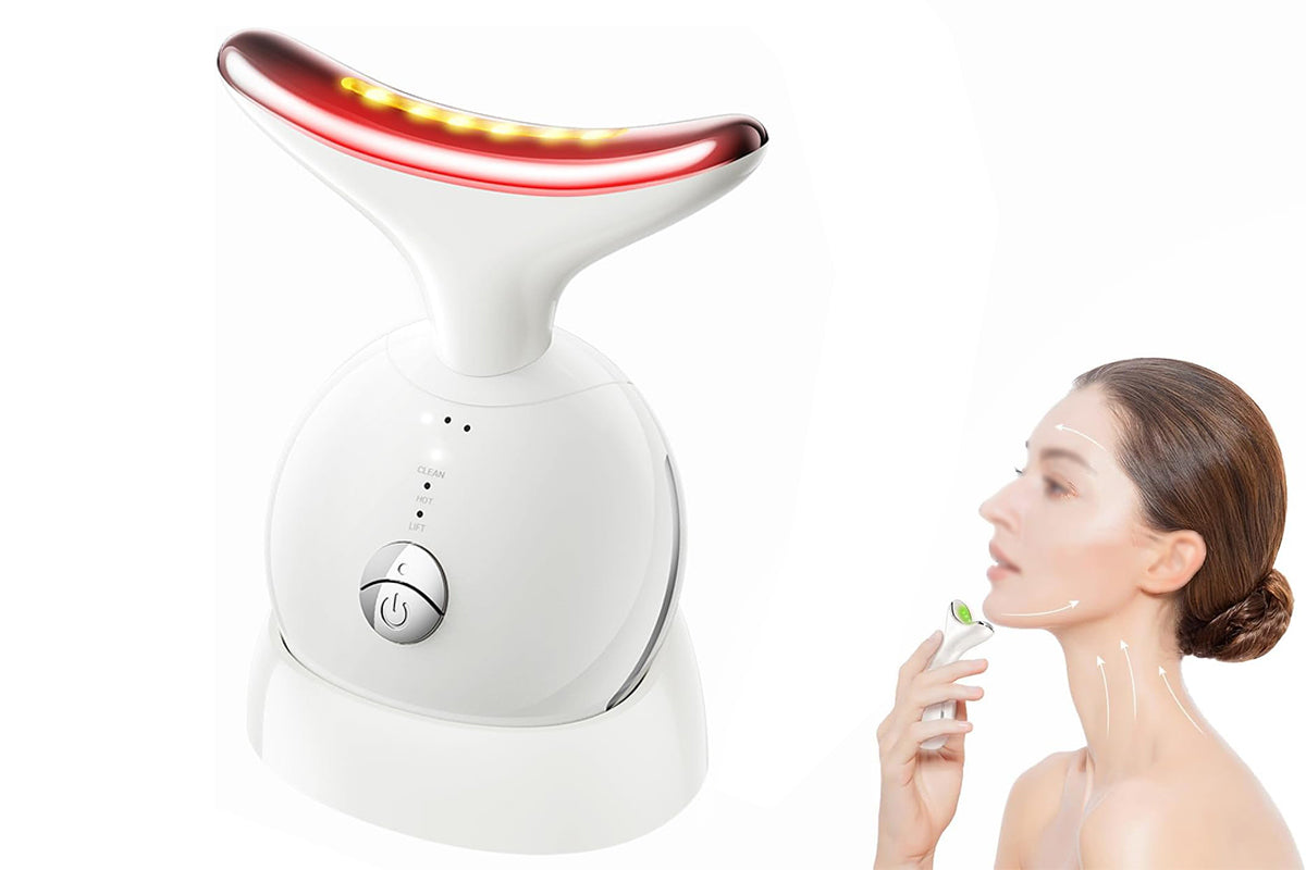 Face Massager Tool Red Light Therapy for Face and Neck Double Chin Reducer
