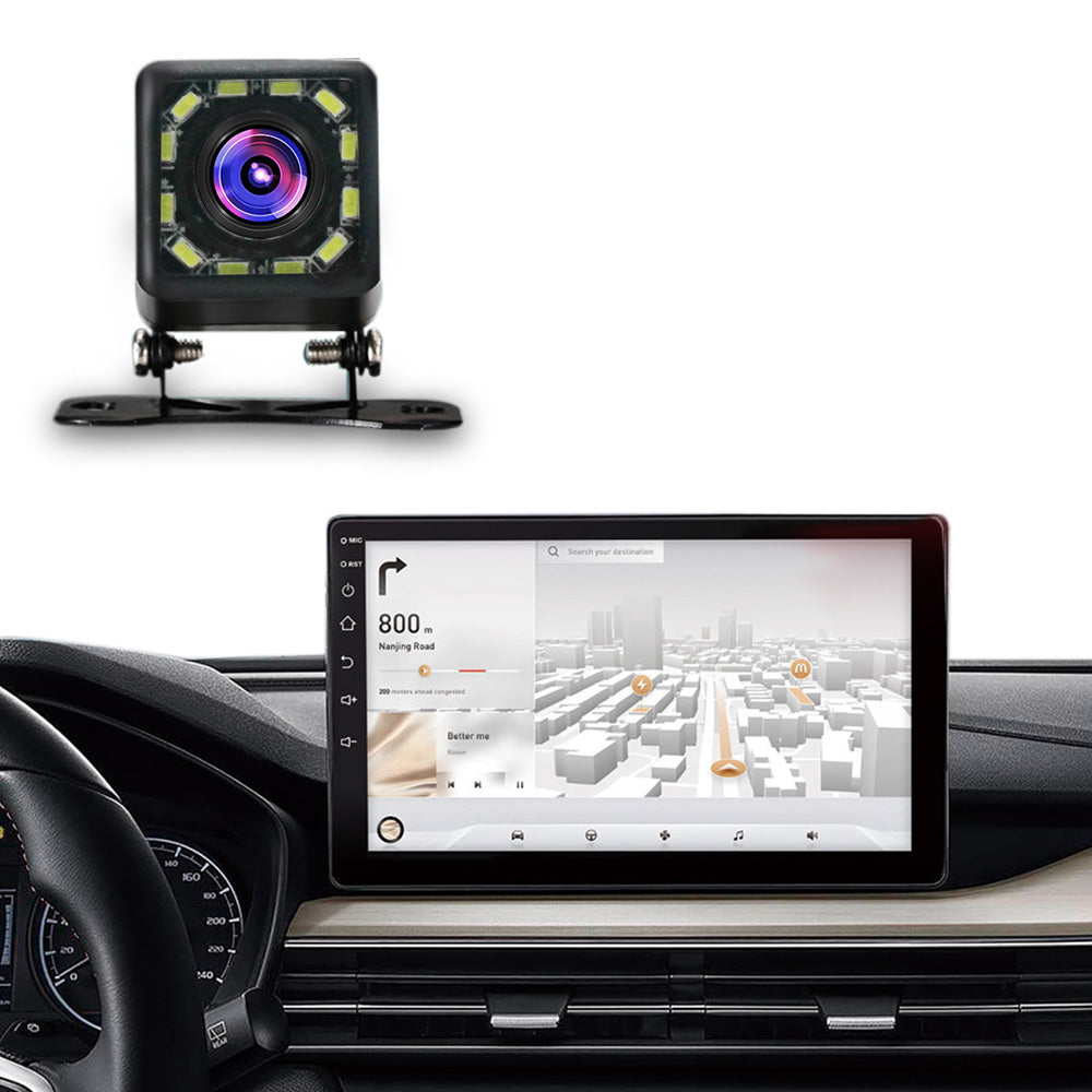 24 LED Square Reverse Camera for Car Rear View Parking with Night Vision