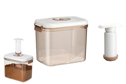 Airtight Vacuum Food Storage Container with Lid Strainer and Pump