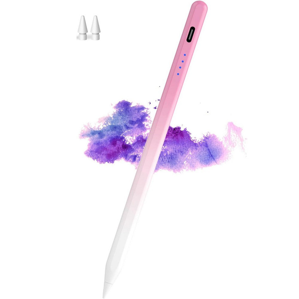 Stylus Pen for iPad A16 11 10 9 8 7 6 iPad mini 7 6 5 with 2 Tips-Pink