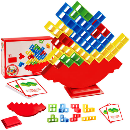 32PCS Tetra Tower Balance Stacking Blocks Game for Adults and Kids