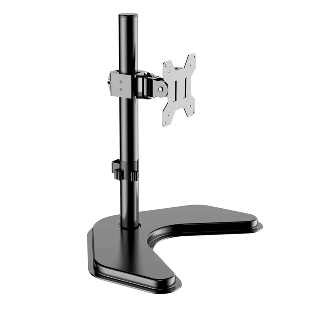 Single Monitor Stand Arm Freestanding Adjustable V-Base HD LED TV Screens-Vertical