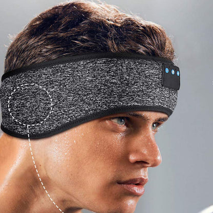 Sleep Headphones Eye Mask Wireless Sleep Headphones 5.2 Bluetooth Headband for Sleeping Sports -Gray