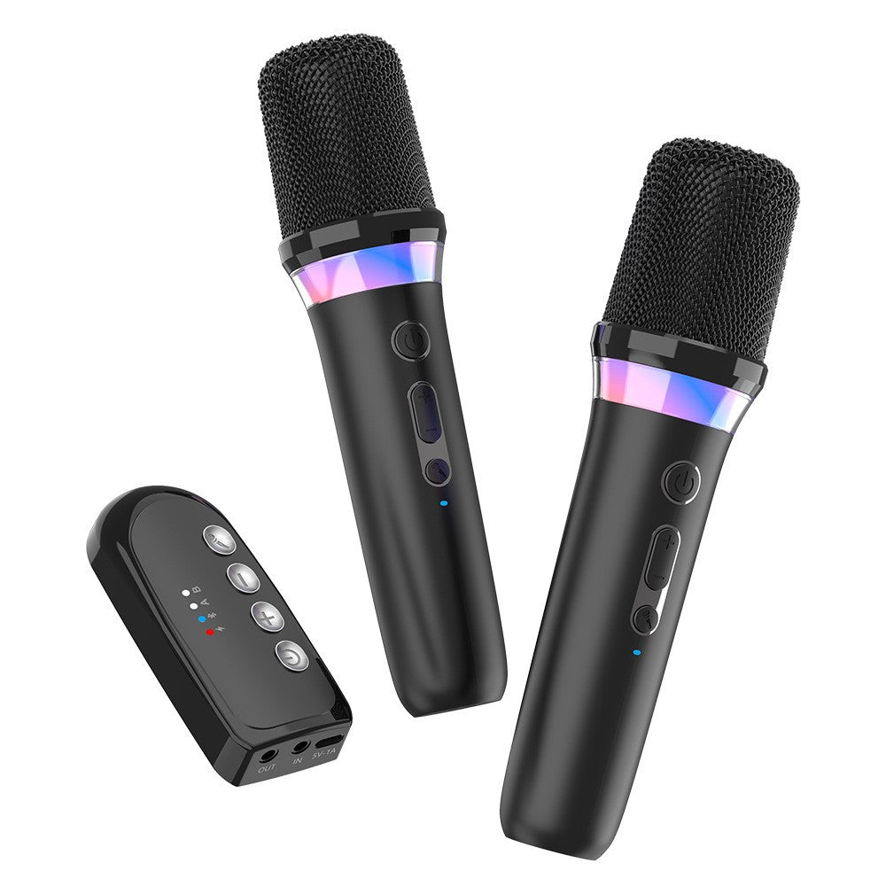 Wireless Microphone Bluetooth Mics with DSP Noise Reduction for Live Streaming-Black