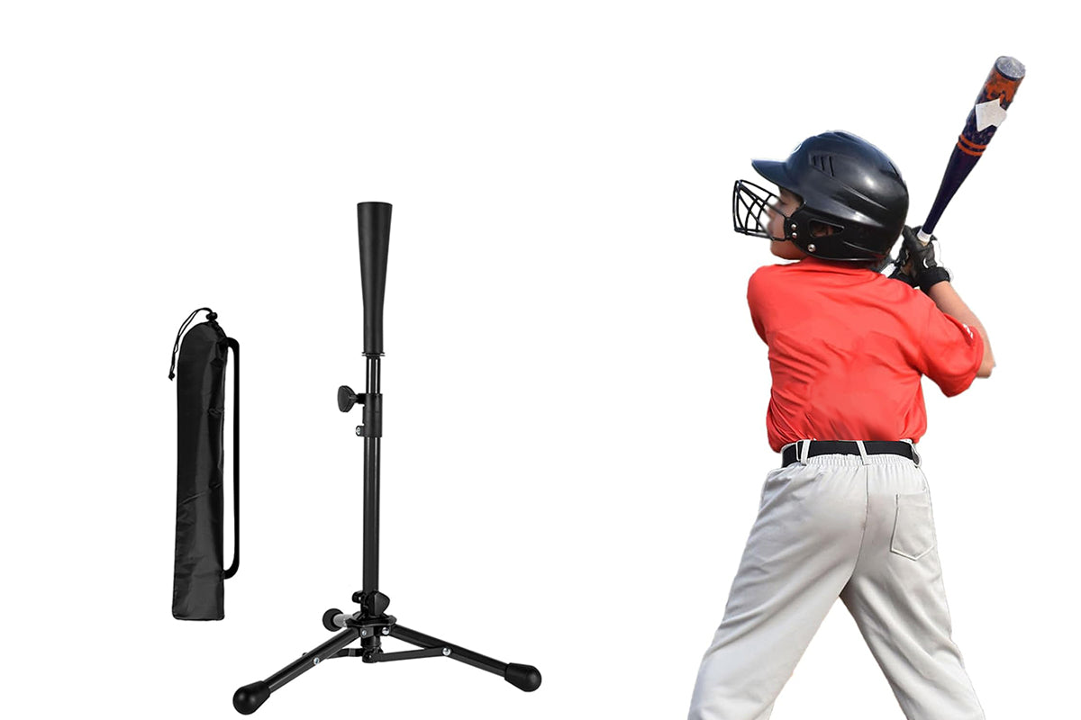 Baseball Softball Tee Batting Tee for Hitting Tripod Tanner Tee for Baseball Practice-Black