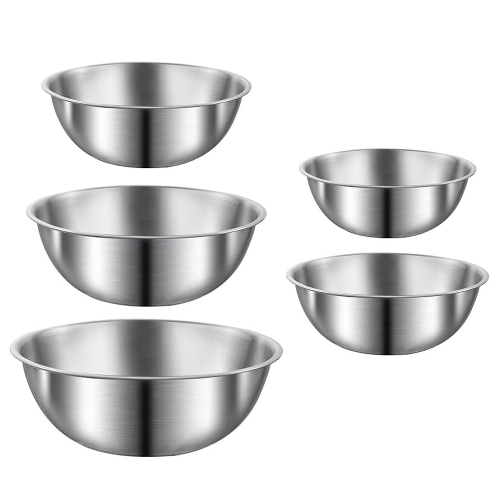 5PCS Stainless Steel Mixing Bowls Set for Kitchen Baking and Meal Prep