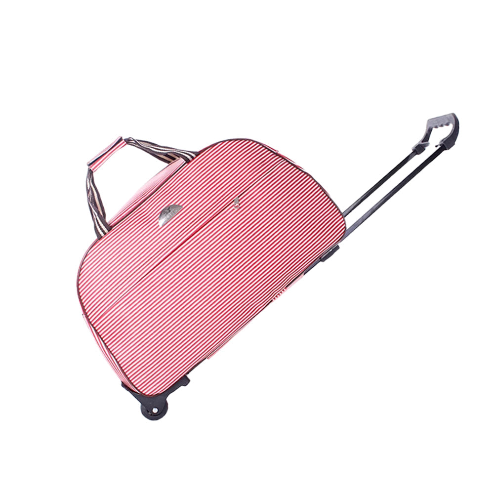 Travel Duffle Trolley Bag Rolling Carry Bag with Wheels Weekender Bags Red