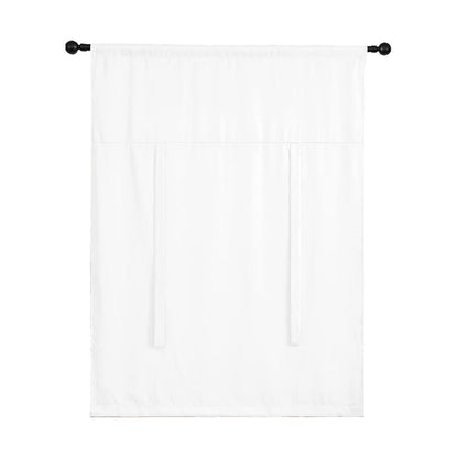Thermal Insulated Tie Up Window Shade Light Blocking Curtain White