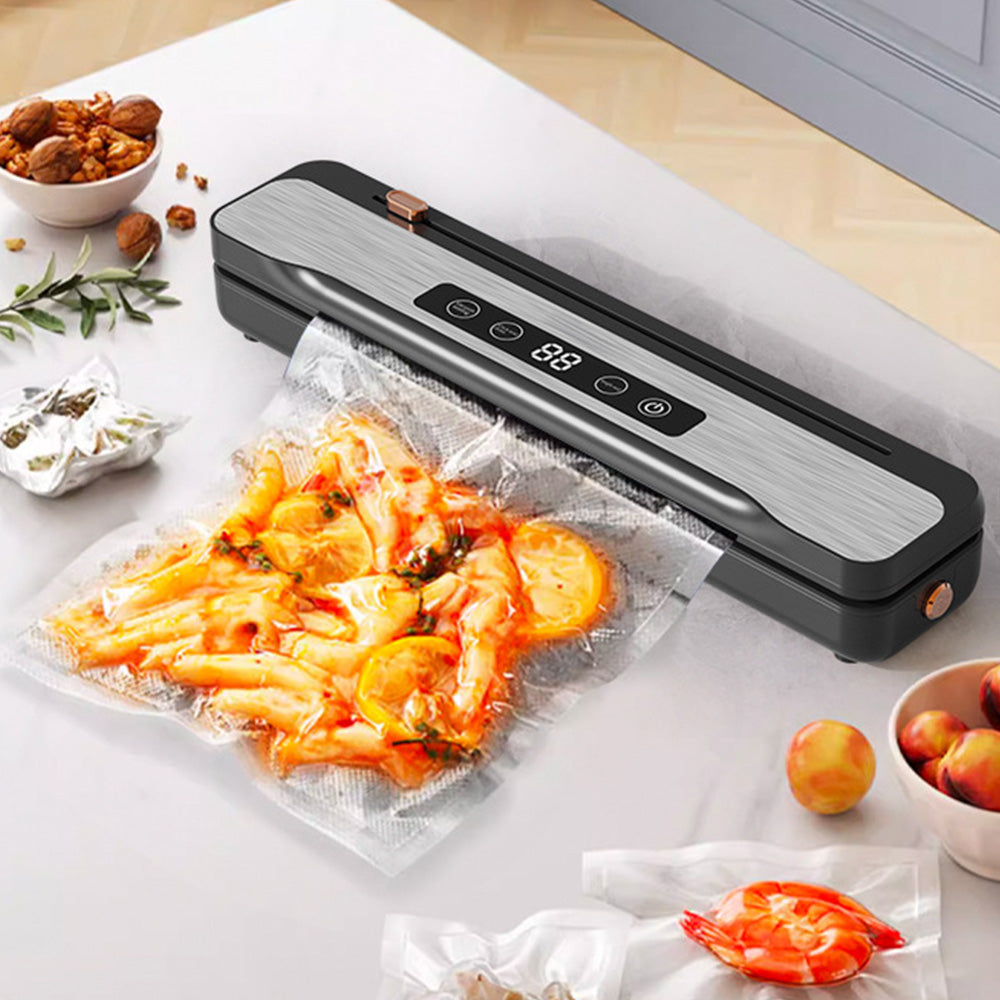 Wet & Dry Dual-Use Food Vacuum Sealer Machine with Built-In Cutter