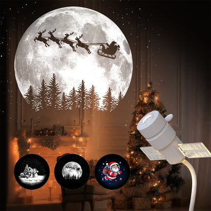 Christmas USB Projector Light with Slides Night Light Projector with 3 Slides