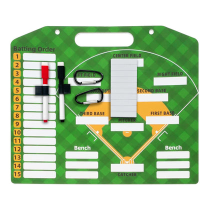 Reusable Baseball Coach Clipboard Set Dry Erase Tactical Coach Lineup Board with 30 Lineup Cards and Marker