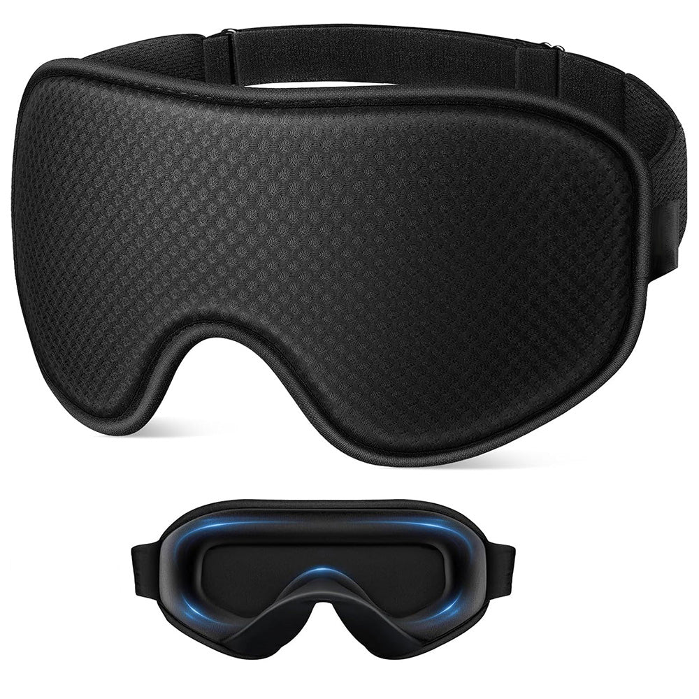 3D Sleeping Eye Mask Breathable Light Blocking Night Mask Black