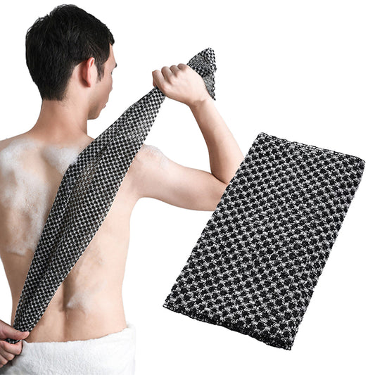 Set of 2Pcs Exfoliating Long Washcloth Back Scrubber Shower Bath Towel