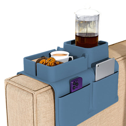 Couch Cup Holder Tray Sofa Armrest Tray with Drink Holder Side Pockets