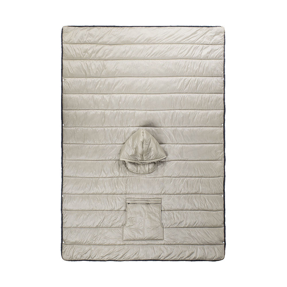 Camping Warm Cloak Cape Poncho Sleeping Bag Wearable Hooded Blanket for Hiking Fishing Outdoor Sport Khaki