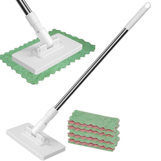 Mini Mop with 4 Reusable Cloths Wet and Dry Click Mops