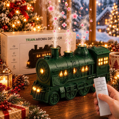 Ultrasonic Train Aromatherapy Diffuser 300ml Desktop Humidifier - Green