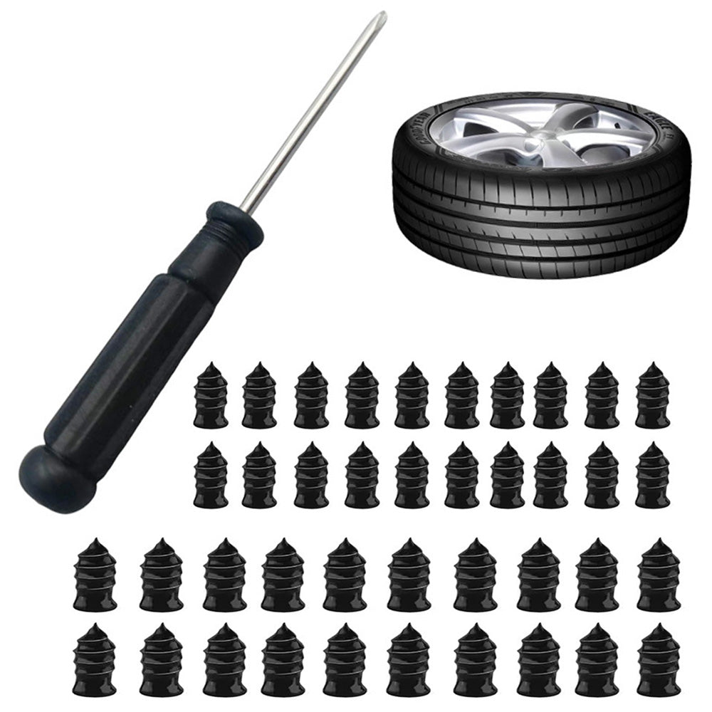 41PCS Tire Repair Rubber Studs Set Vacuum Tyre Nail Kit for Cars