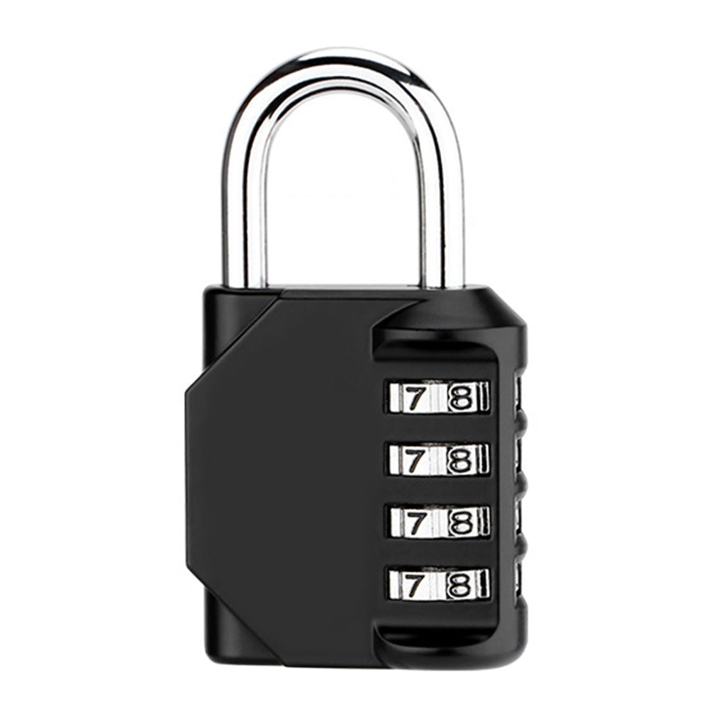 Black Combination Padlock 4-Digit Security Lock for Gym Locker and Luggage