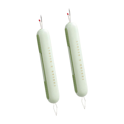 2Pcs 2-in-1 Needle Threader Seam Ripper for Sewing Sewing Seam Ripper Tools Green