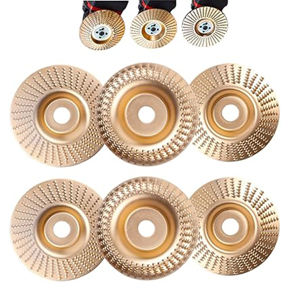 6Pcs Angle Grinder Sanding Discs 100mm Carbon Steel Wood Polishing Wheel Set