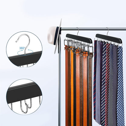 14-Hook Belt Hanger Bra Hanger Tie Storage Holder Rack Space Saving Closet Accessories