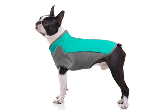 Winter Clothes Fleece Vest Dog Stretchy Sweater Warm Pullover Dog Jacket-Green