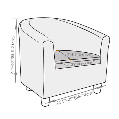 Stretch Chair Sofa Slipcover 1 Seater Couch Cover -Black