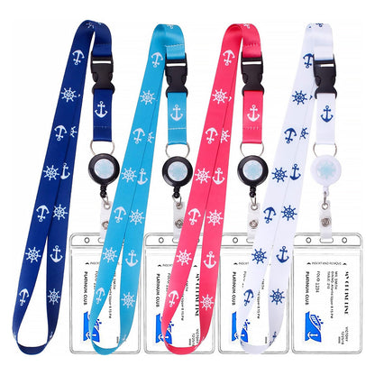 4PCS Cruise Lanyards with Retractable Badge & Waterproof ID Holder