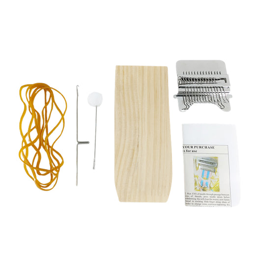 Small Weaving Loom 14 Hooks Weave Tool Set Darning Machine