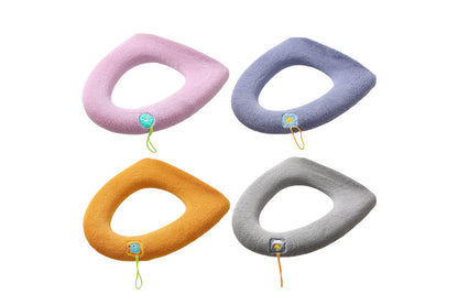 4 Pieces Bathroom Soft Toilet Seat Covers
