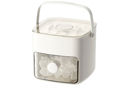 Portable 48 Grids Ice Cube Tray Mould With Lid And Storage Box Scoop Tong Set