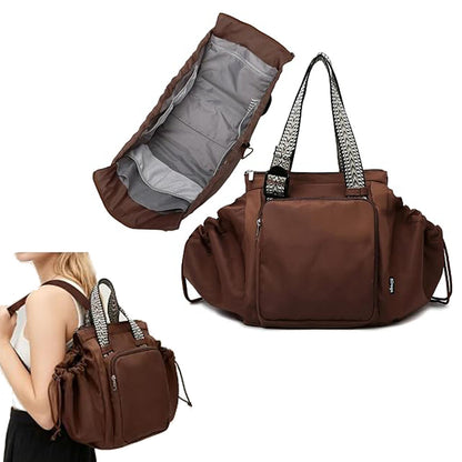 3 in 1 Convertible Travel Tote Bag- Coffee