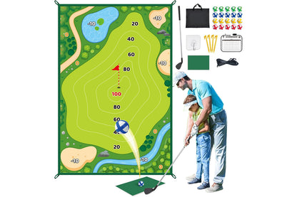 Golf Toys Set Garden Golf Game Set with All Golf Equipment Golf Hitting Mat and Training Golf Balls