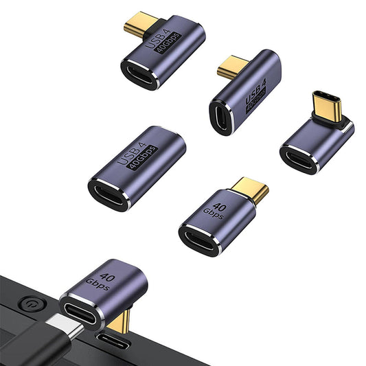 Set of 5Pcs Type C Male to Type C Female Adapter for Laptop Tablet Phones