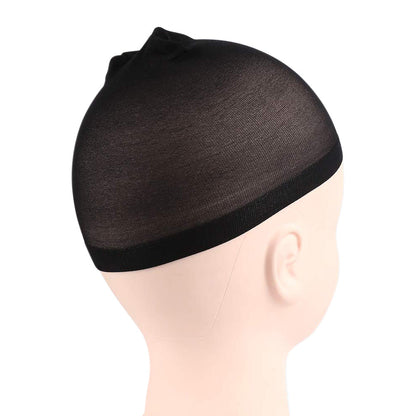 8Pcs Stocking Wig Caps Stretchy Nylon Hair Net for Women Black