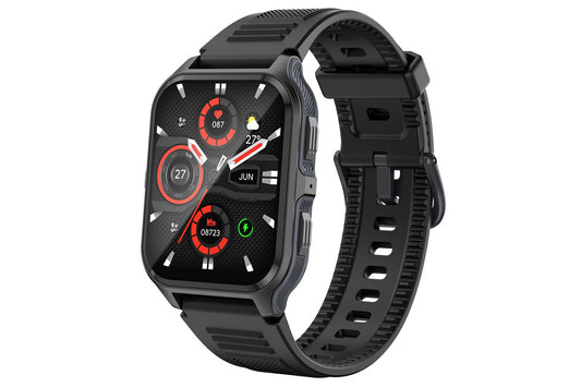 Smart Watch 1.83-Inch Fitness Watch with Heart Rate Sleep Monitor Blood Oxygen Female Physiological Reminders Activity Tracker-Black