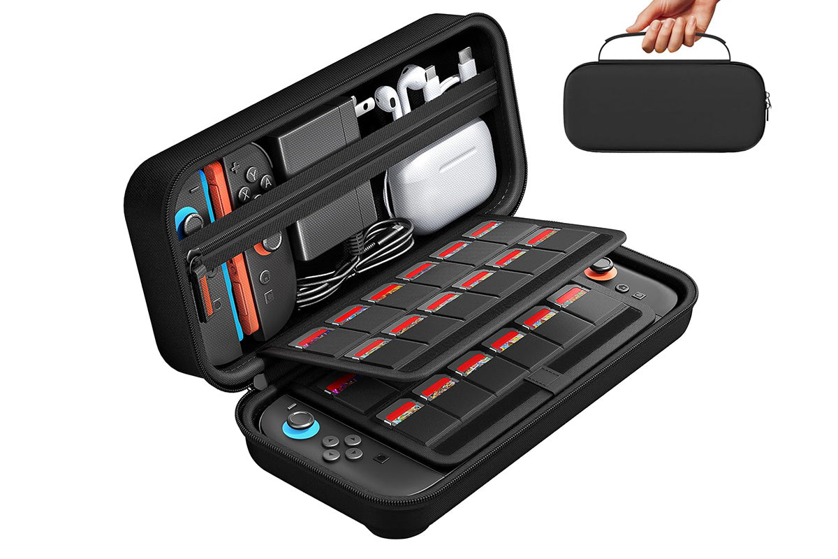 Protective Hard Shell Carrying Case With 24 Game Card Slots For Switch 2