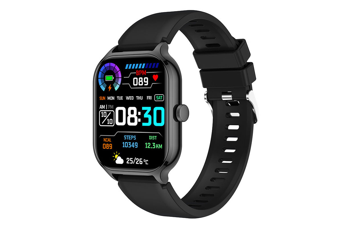 Bluetooth Smart Watch 59 Sports Modes Heart Rate Sleep Monitor Black