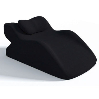 Ergonomic Memory Foam Reclining Pillow Prone Reading Cushion for Bed and Sofa Black