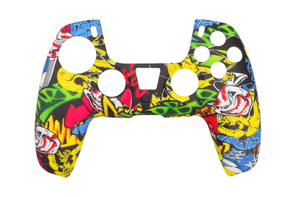 Silicone Cover for PS5 Controller Case Skin Cool Designs Extra Grip Selection-Green  Mixed Color