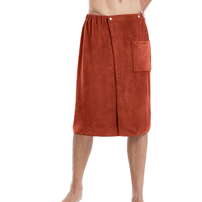 Mens Wearable Bath Towel Shower Wrap Bathroom Pool Beach Spa Bathing Shower Cover Coffee