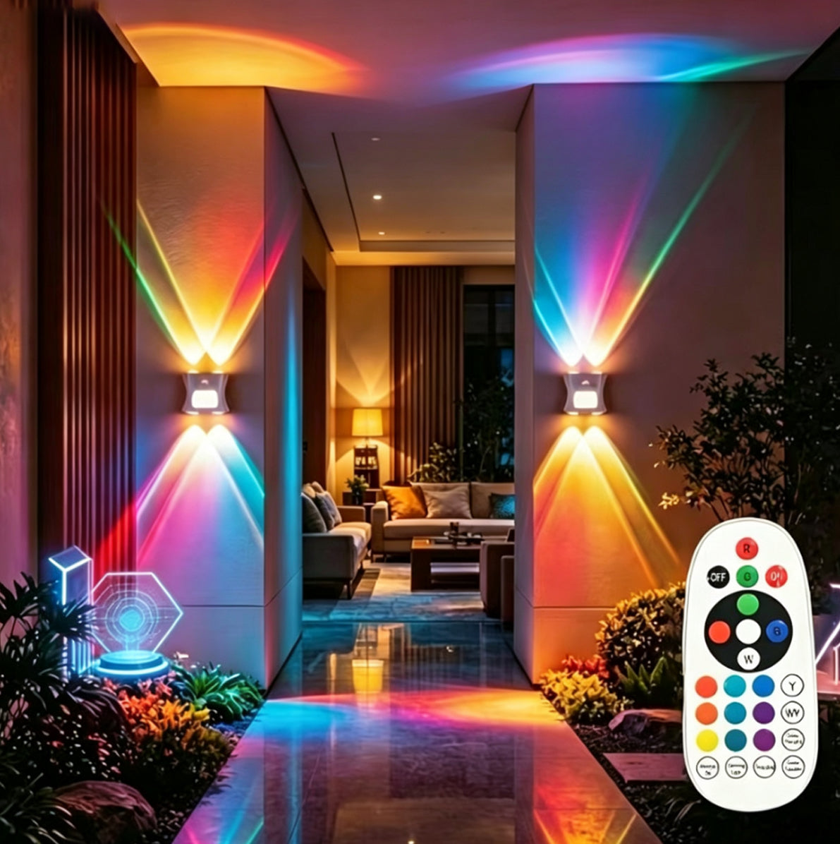 RGB Motion Sensor Night Light 16 Colors Remote Control