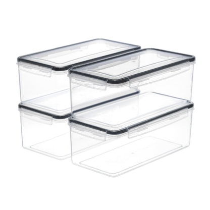 Set of 4Pcs Food Storage Containers with Lids 3.2L Plastic Pasta organizer Kitchen Storage