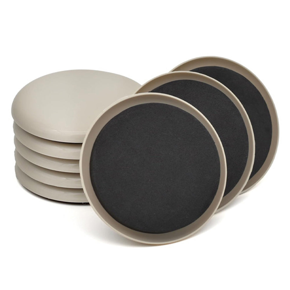 8 Piece Furniture Sliders Reusable Pads for Hardwood Floors and Carpet -Beige