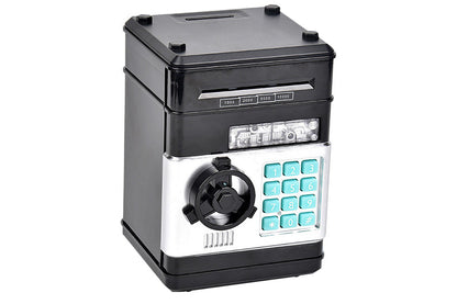 Electronic ATM Piggy Bank with Password Lock Money Coin Saving Box Toys for Little Ones Gifts -Black