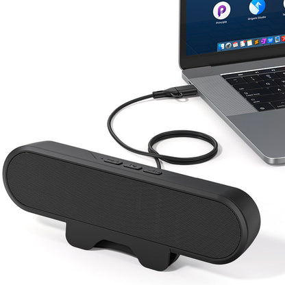 USB Clip-On Speaker 10W High Power Portable Soundbar for Laptop PC