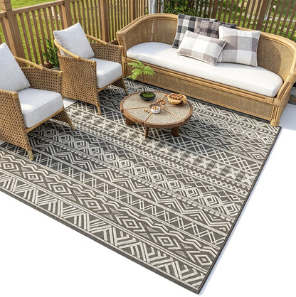 Waterproof PP Woven Outdoor Camping Mat Reversible Outdoor Rug